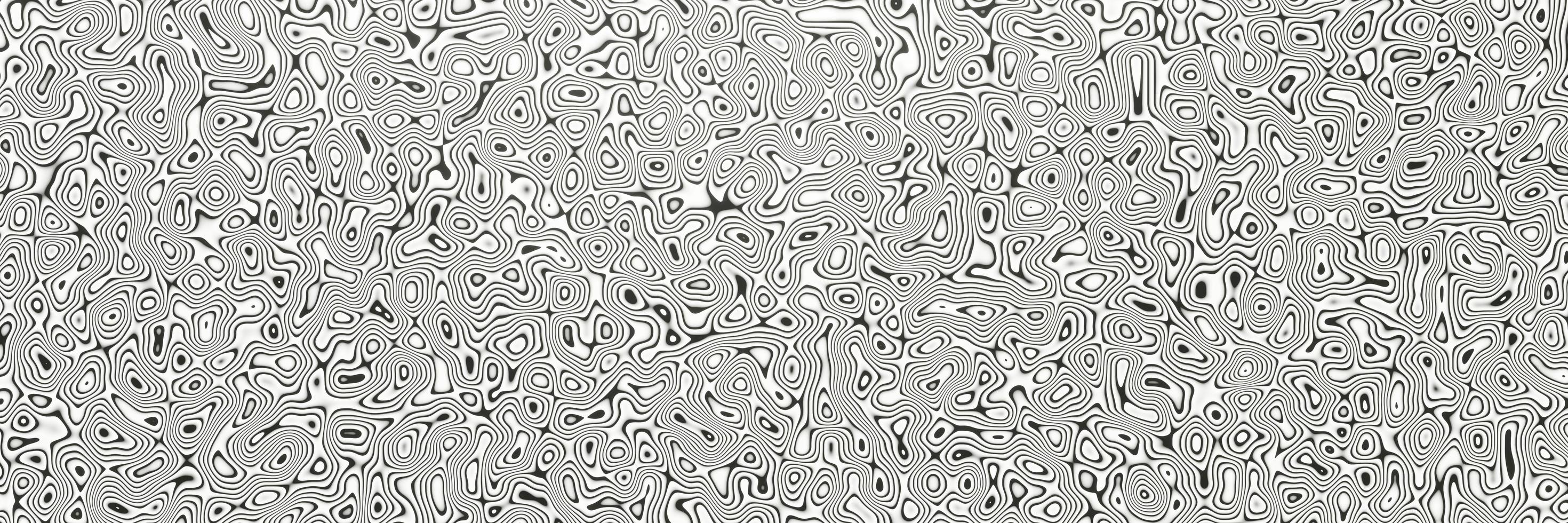 Black and white Damascus steel knife material. Steel pattern or surface use for background and wallpaper. photo