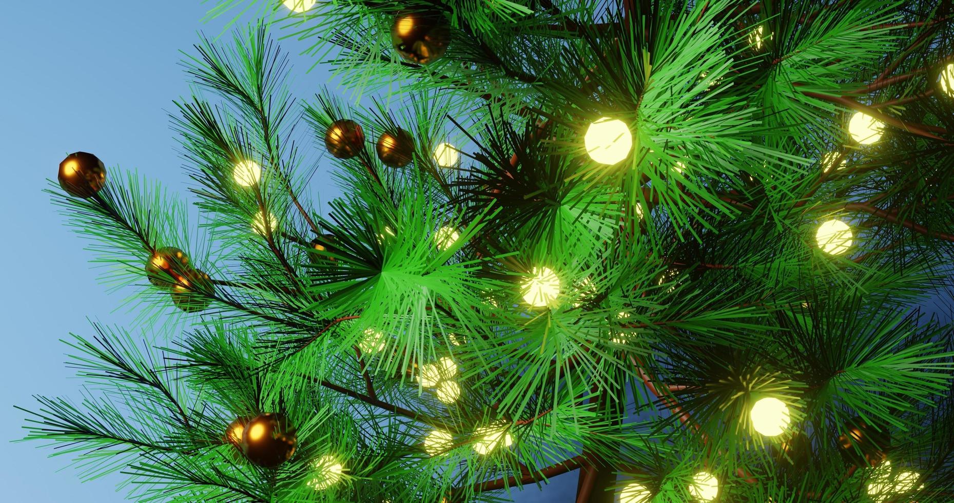 Fir tree for Christmas decoration. 3D rendering photo