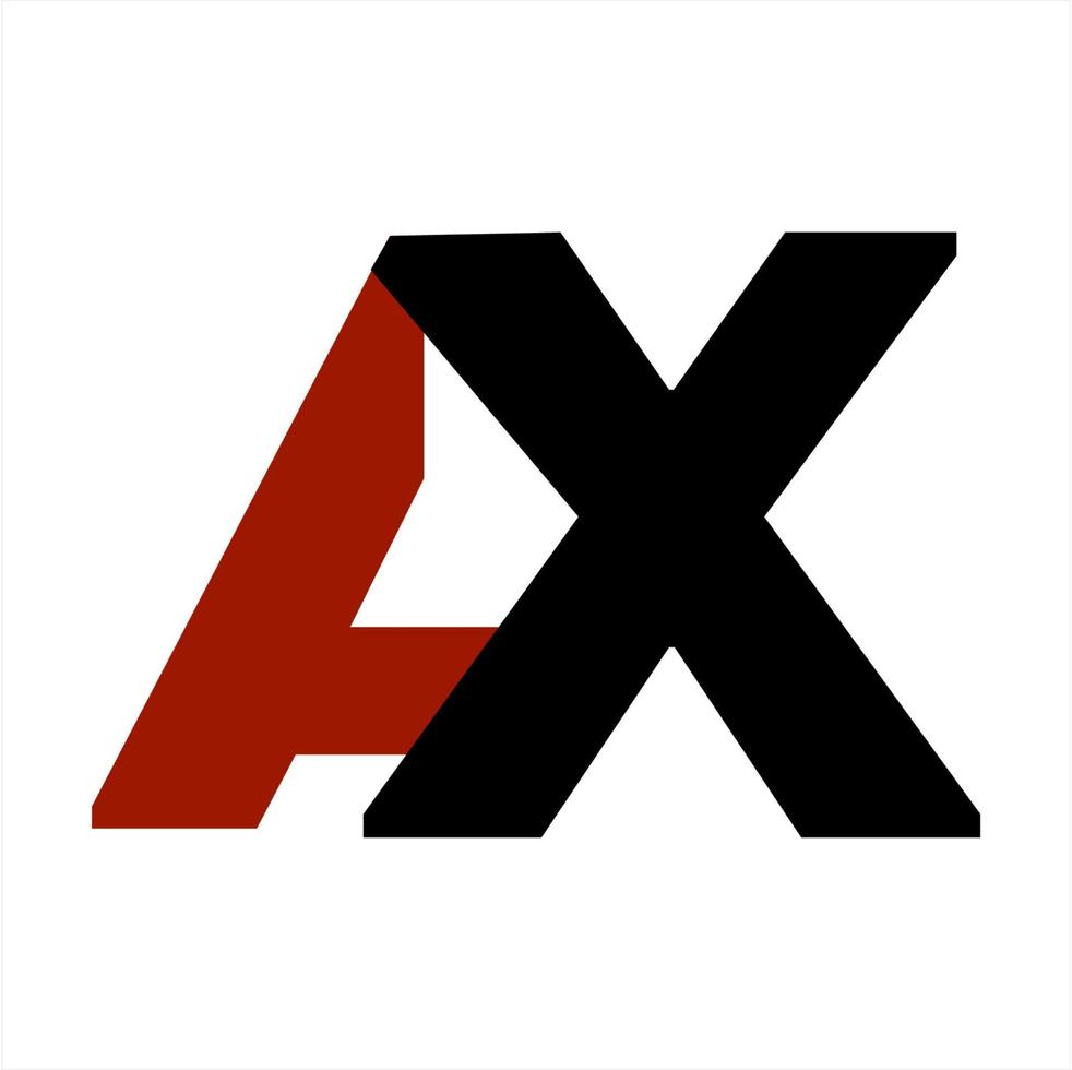 hacha, logotipo e icono de la empresa de letras iniciales xa vector