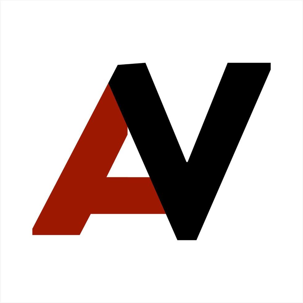 AV, VA initials letter company logo and icon vector