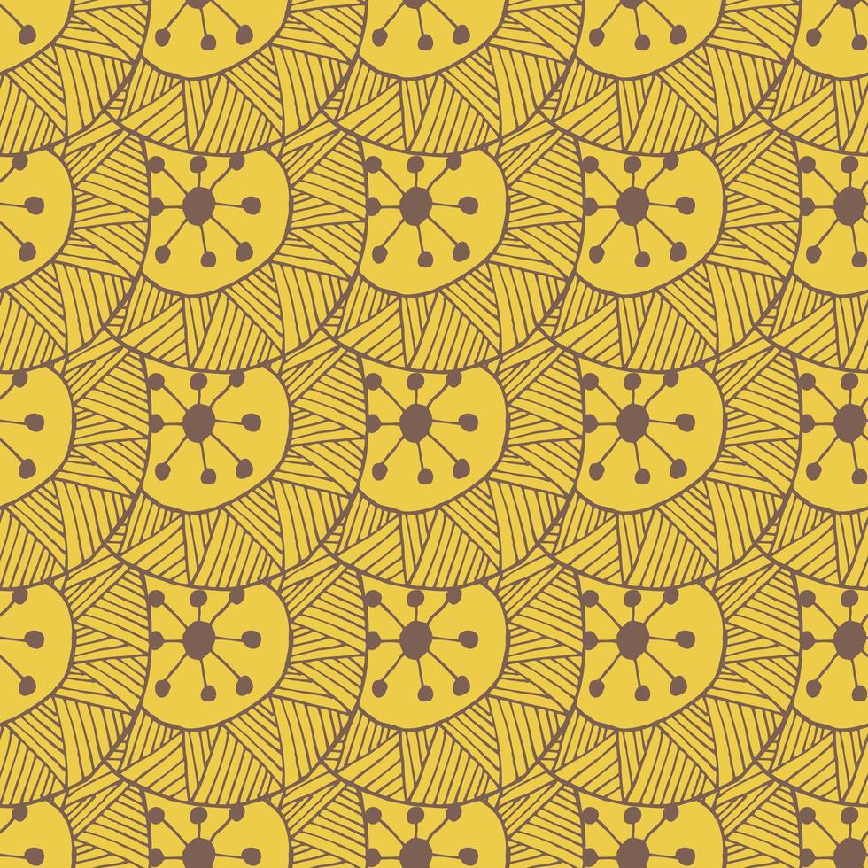 Hand drawn seamless pattern with triangles and lines. vector