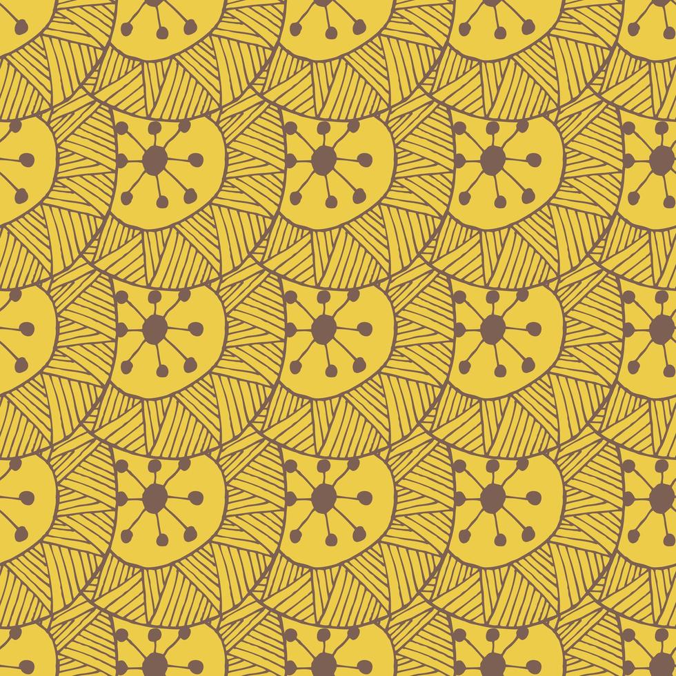 Hand drawn seamless pattern with triangles and lines. vector