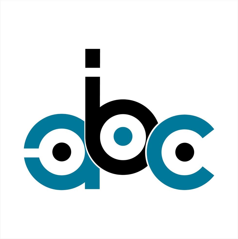 abc iniciales carta logotipo e icono de la empresa vector