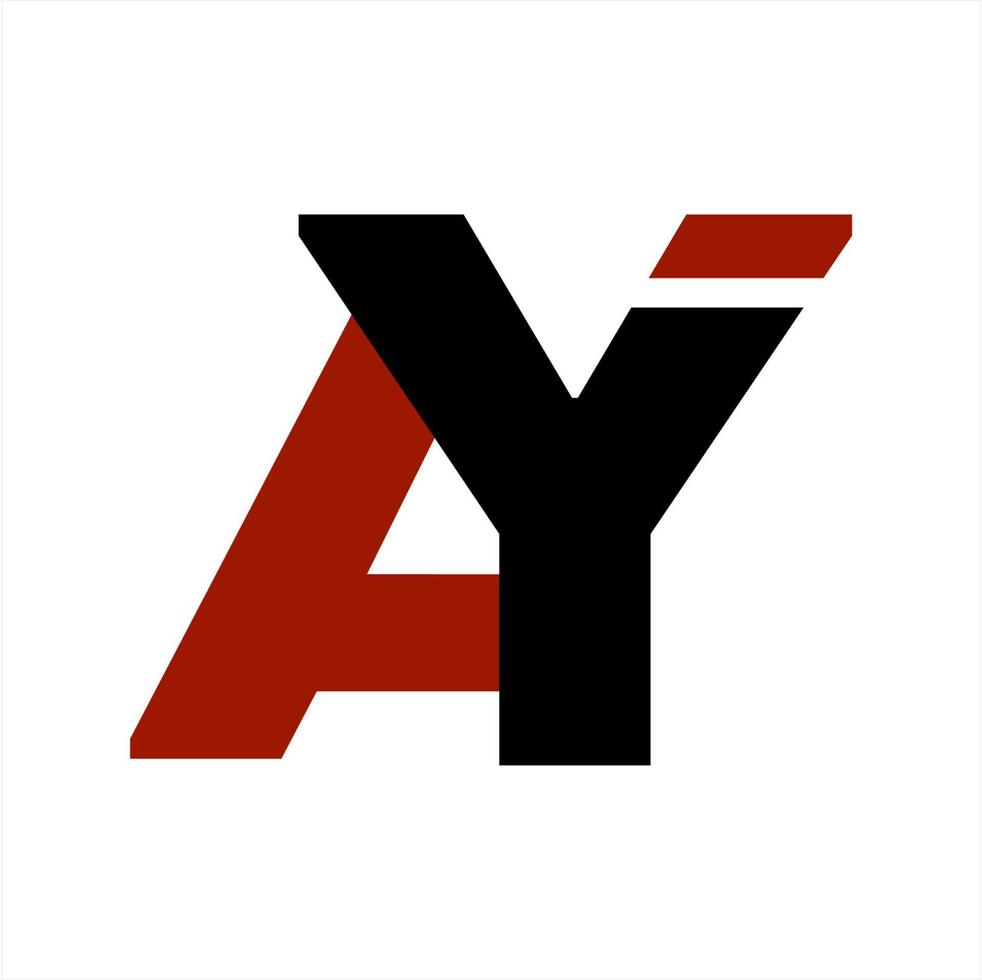 AY, YA initials letter company logo and icon vector