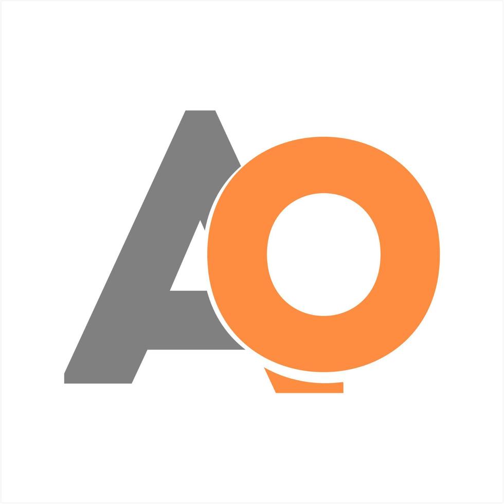 AO initial letter company logo and icon vector