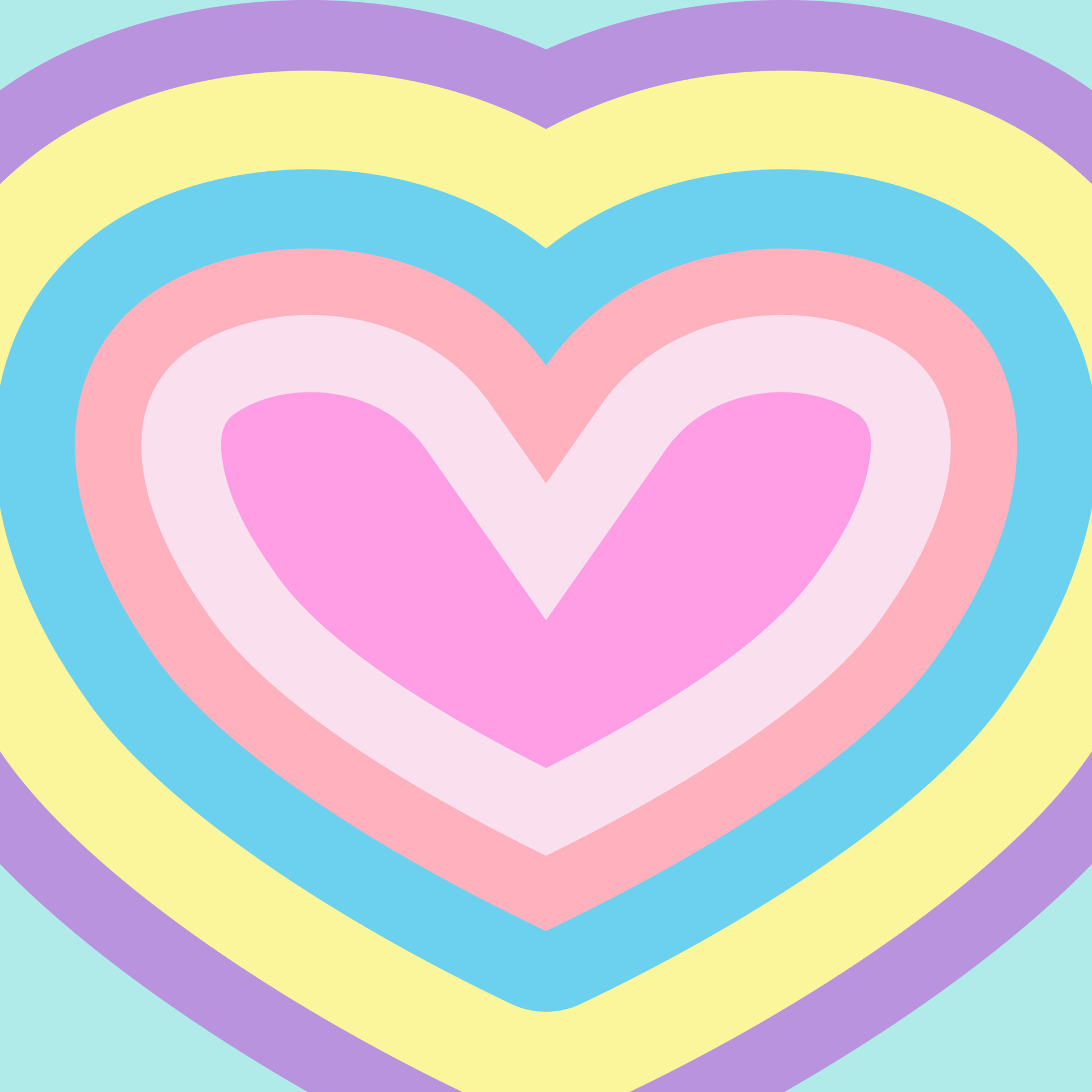 Heart shaped concentric stripes vector background. Girlish romantic ...