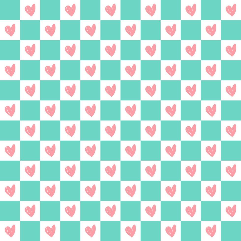 Seamless love heart design vector background. Seamless pattern on Valentine's day.