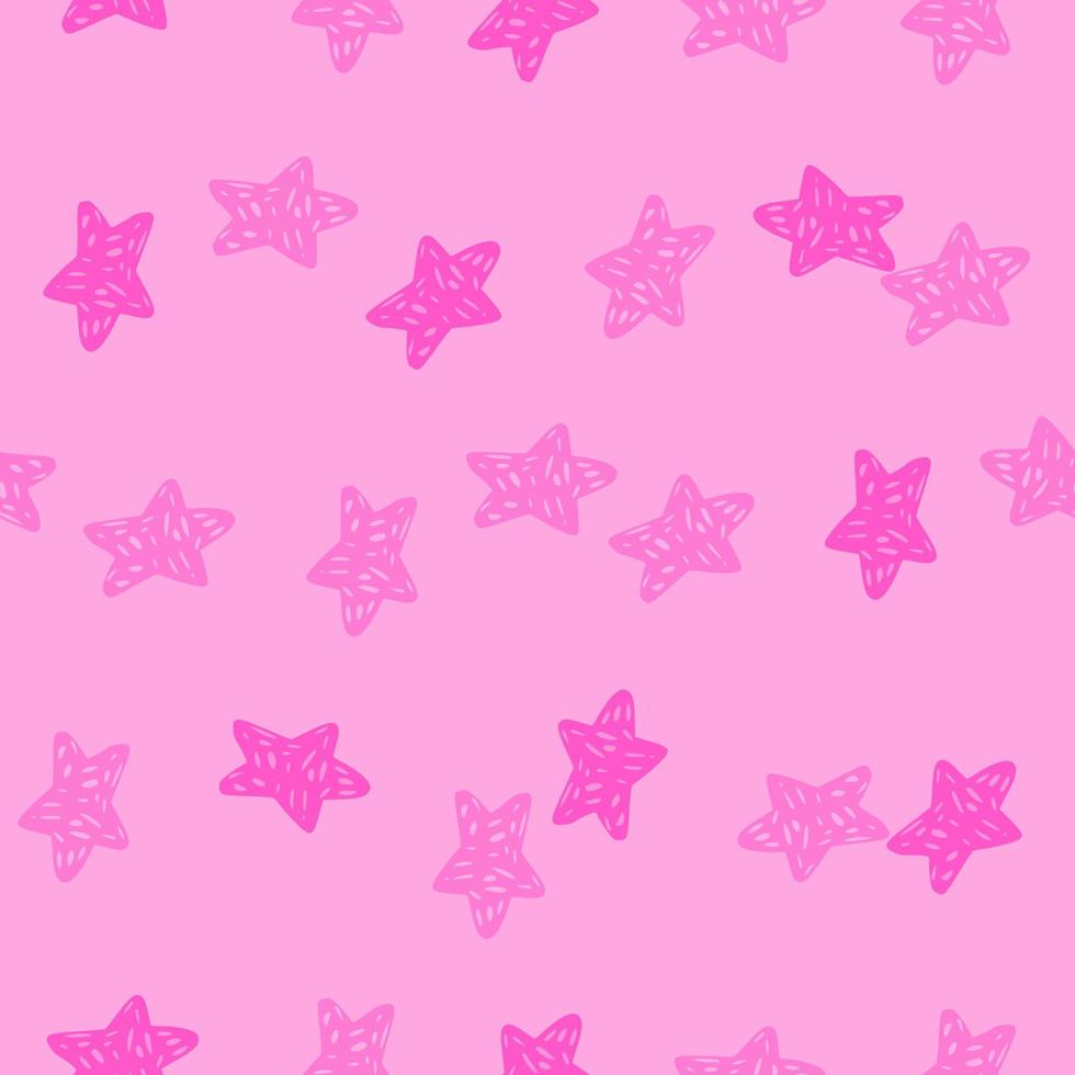 Stars seamless pattern. Hand drawn background celebration. vector