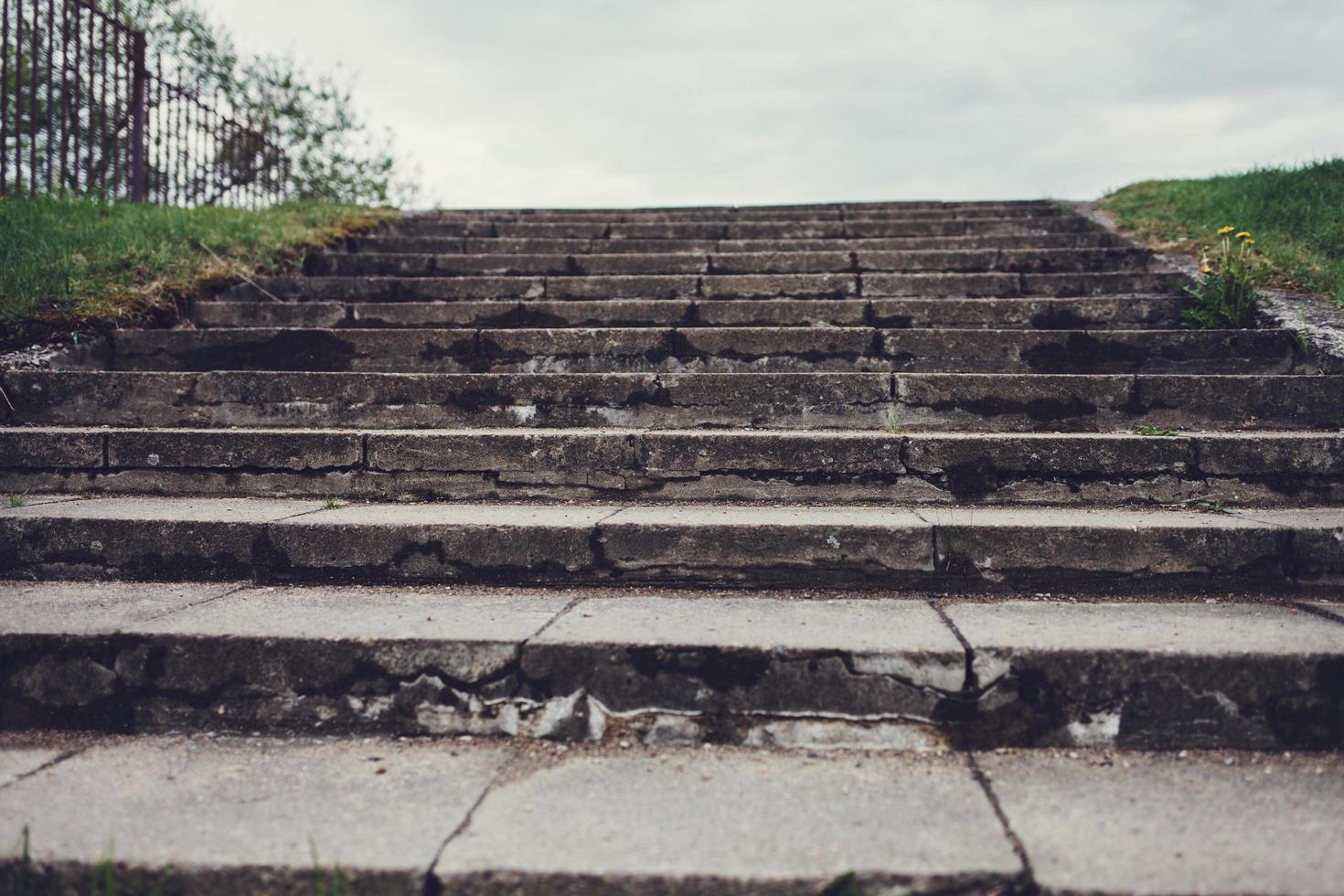 Old concrete steps photo