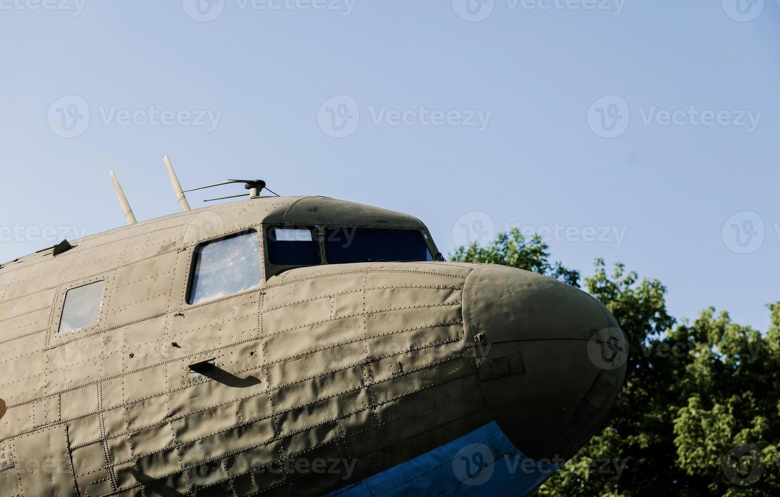 historic airplane against the sky photo