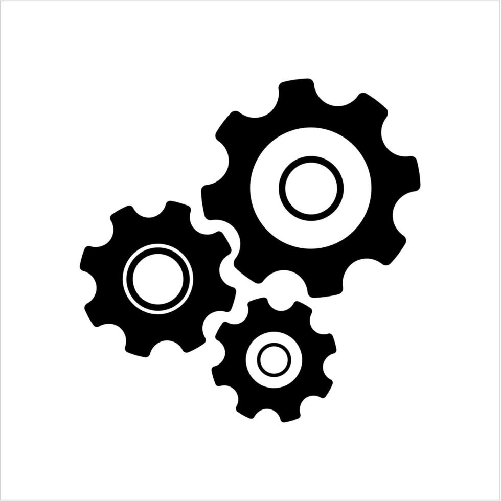 gear icon on a white background for logo and wallpaper vector