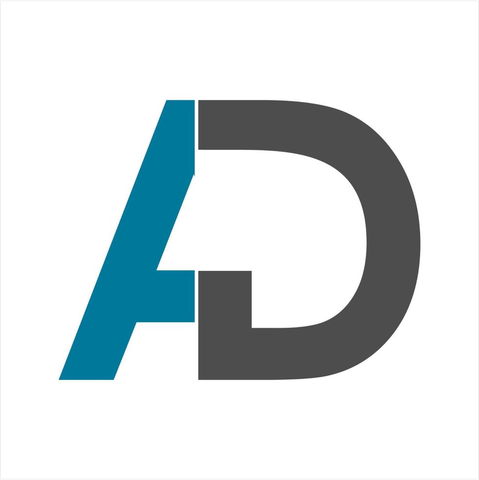 AD initials geometric letter company logo and icon vector