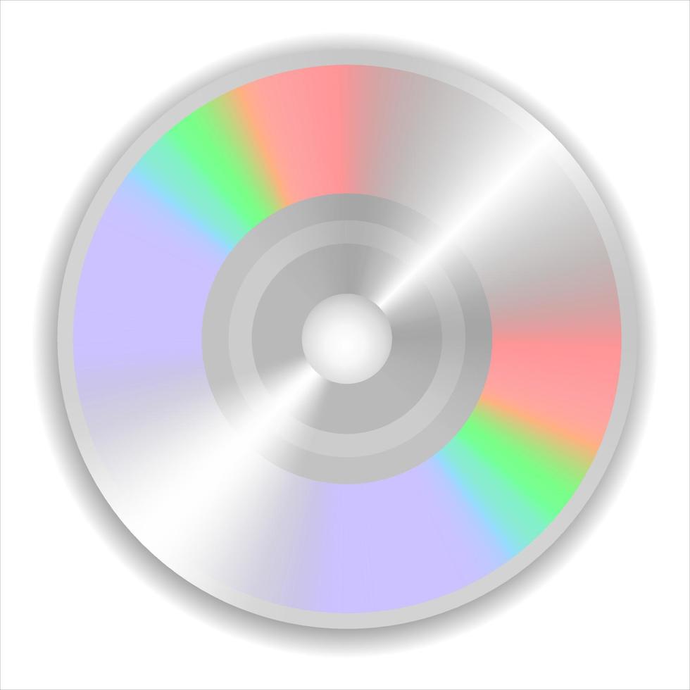 CD dvd compact disc isolated on white background. Isolate. Lifestyle. Retrostyle. vector