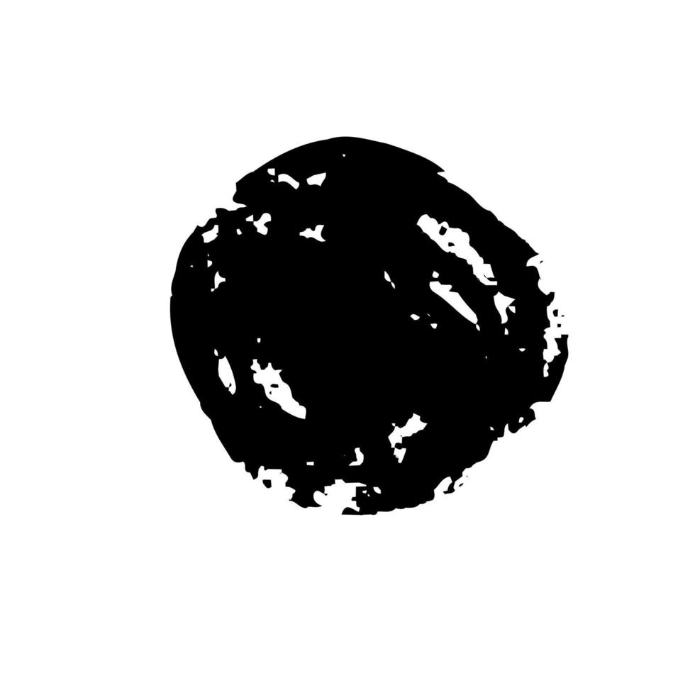 círculo de tinta círculo de tinta dibujado a mano de grunge negro para el diseño de banner. vector