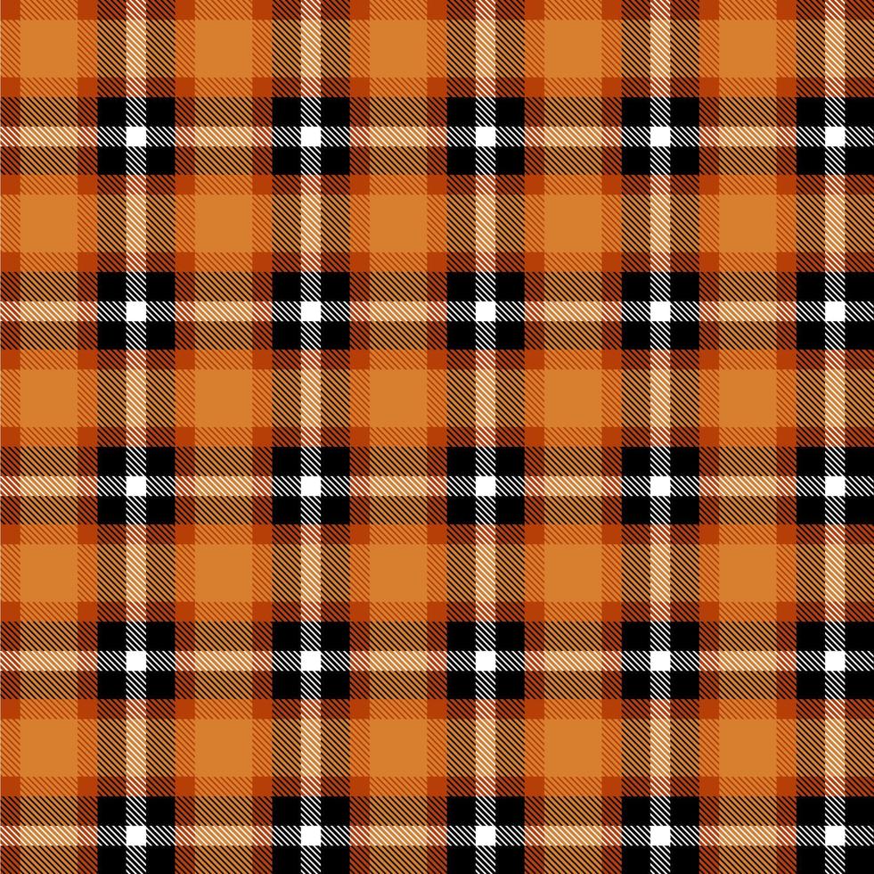 Seamless Plaid Checkered Fabric Pattern. Color base can be replaced with any color vector