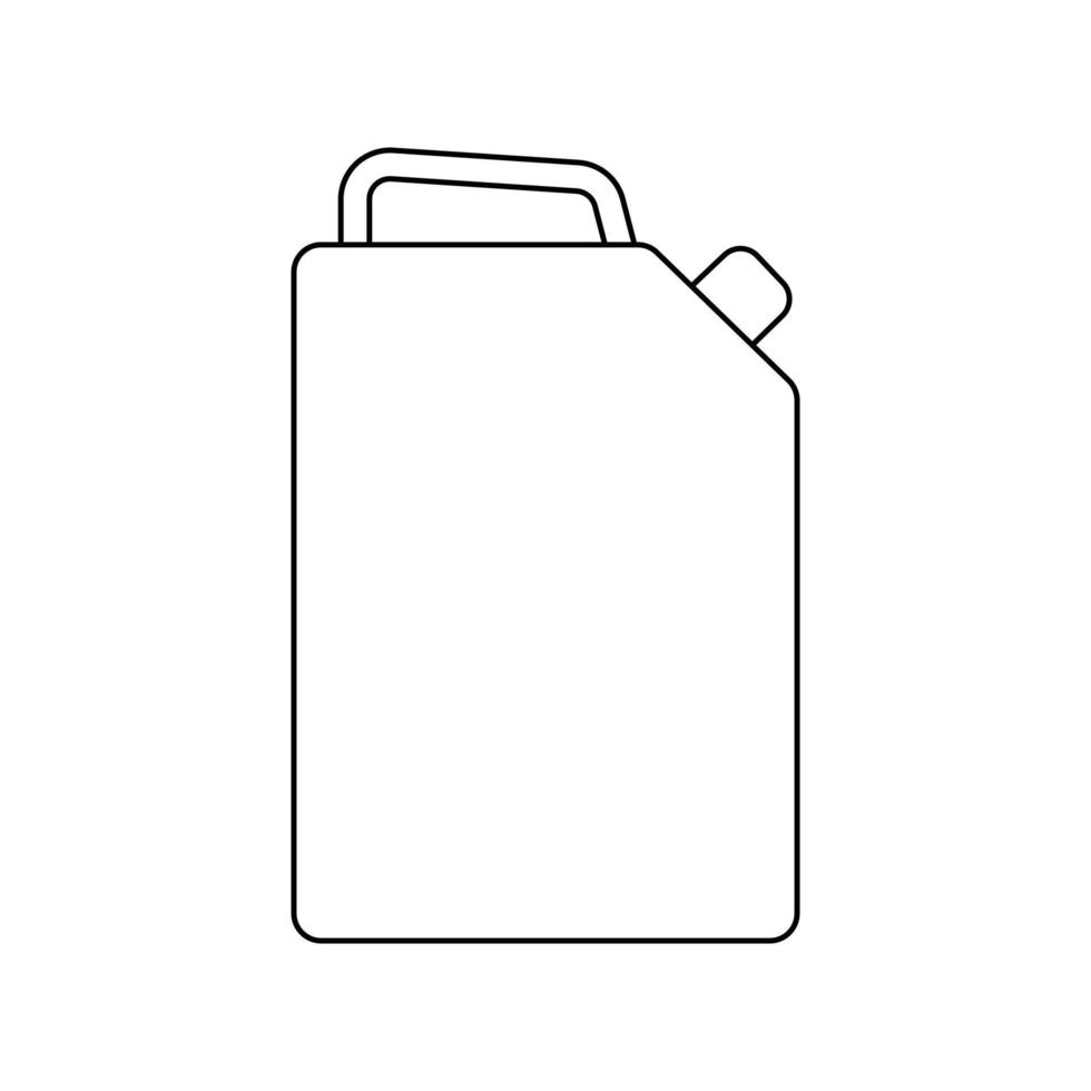 Outline canister of gasoline. Fuel canister icon. vector