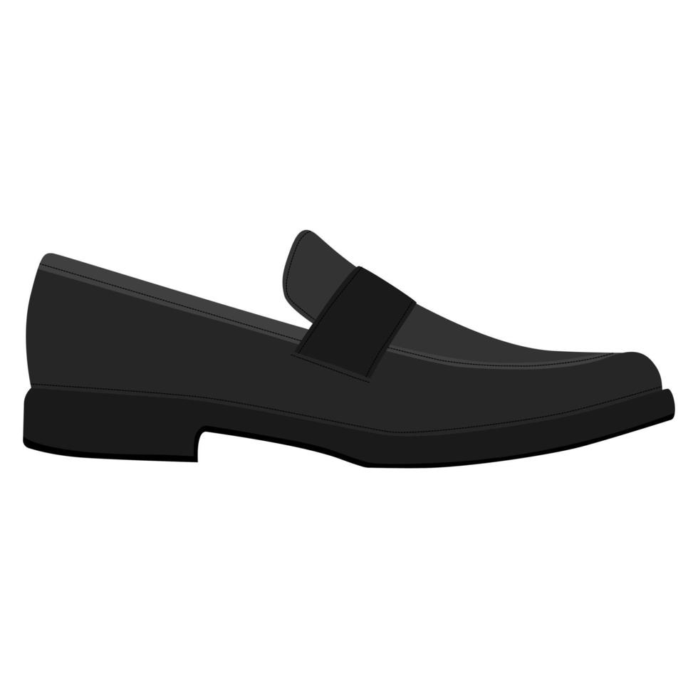Men shoes isolated. Classic loafers. Male man season shoes icons. vector