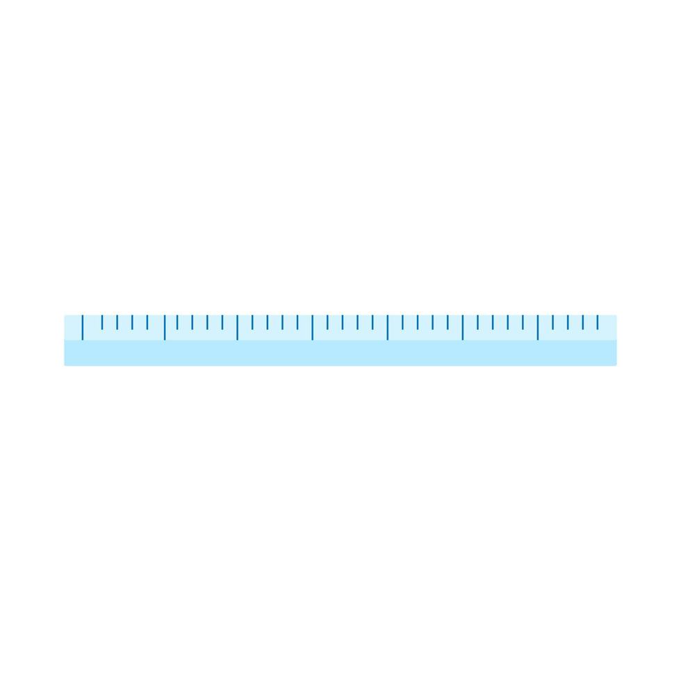 Ruler icon. Measurement scale tool. School illustration. vector