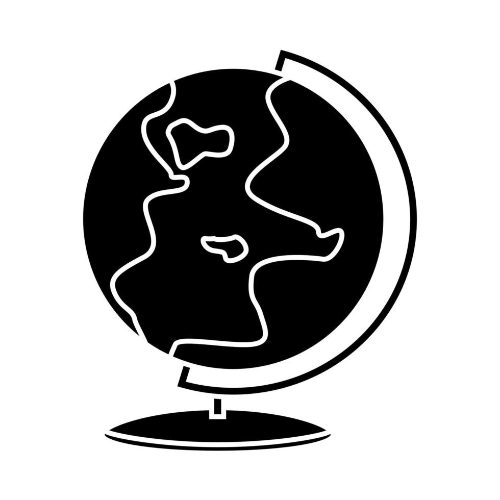 Glyph globe icon. Planet concept. Earth symbol. Simple vector illustration isolated