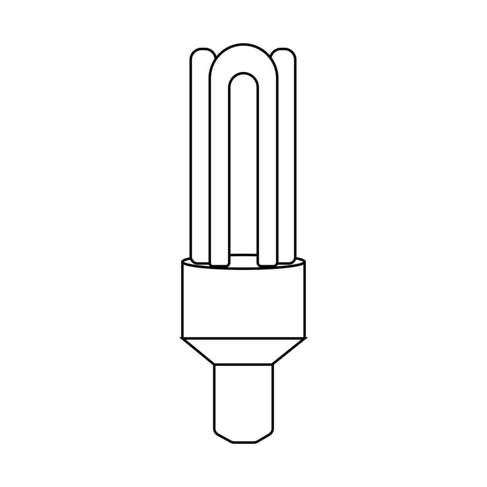 Outline halogen lamp. Ecological light bulb icon. vector