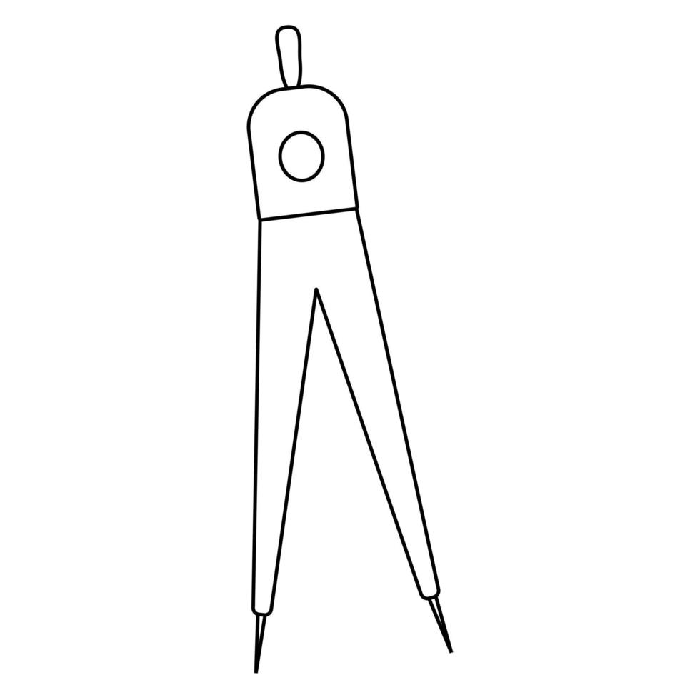 Outline compass icon, divider icon, circle. Simple vector illustration