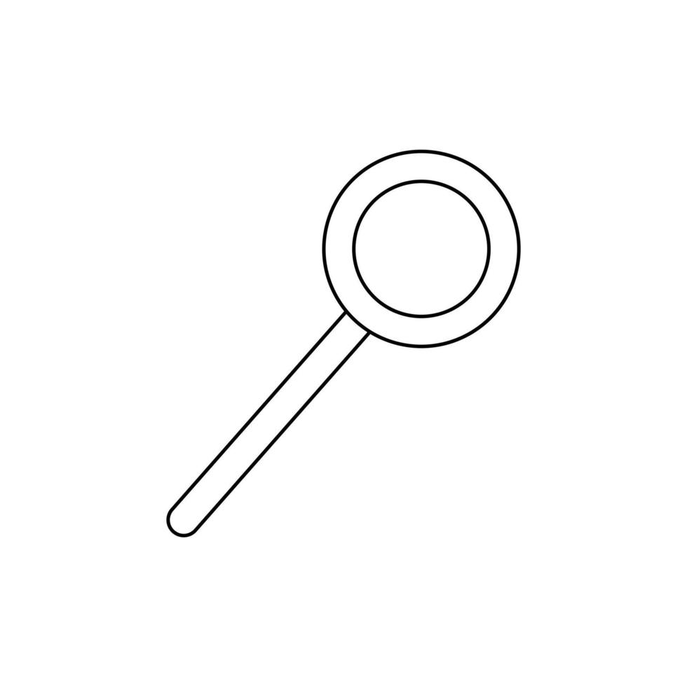 Otline magnifying glass icon isolated. Simple design vector