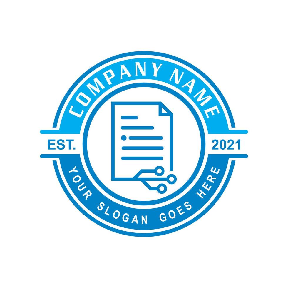 digital document logo , technology logo vector