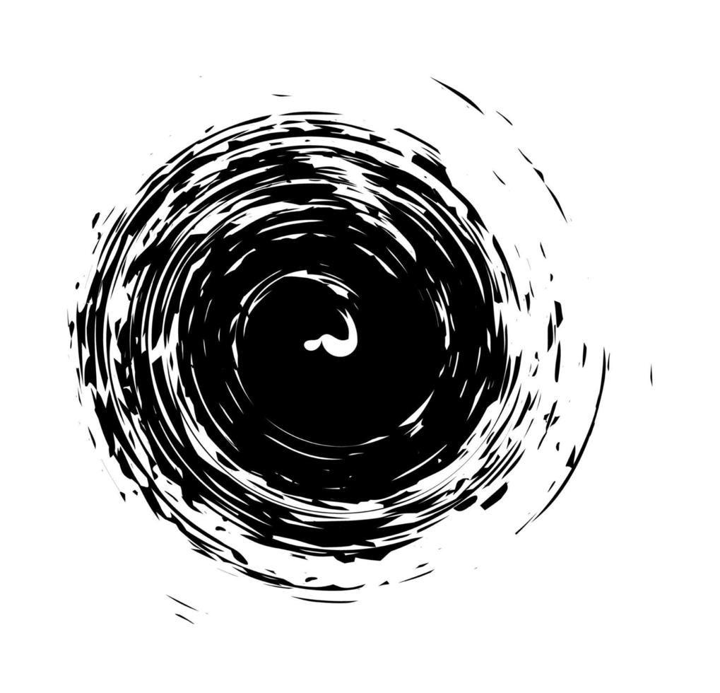 brush paint grunge circle line vector