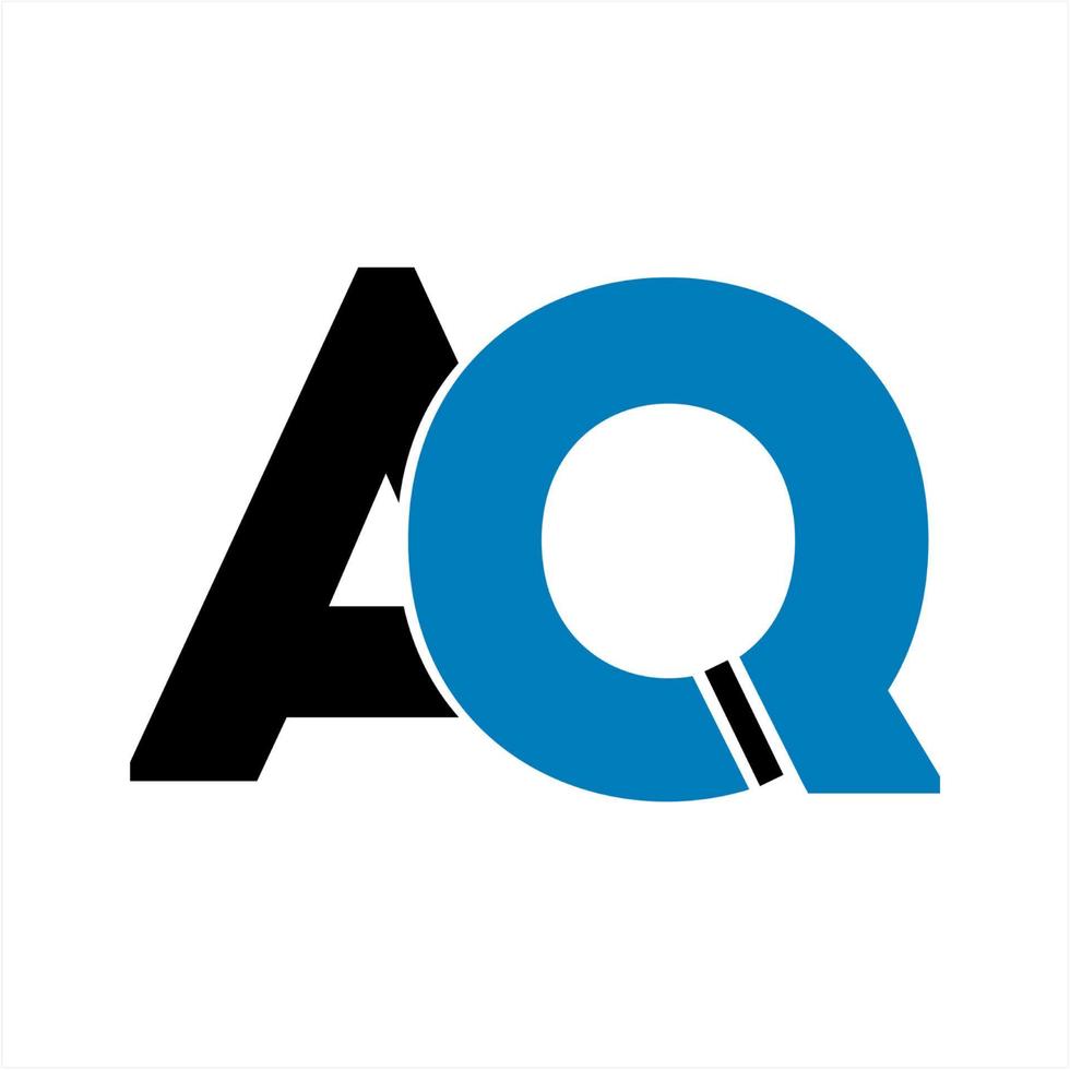 AQ initial company logo and icon vector