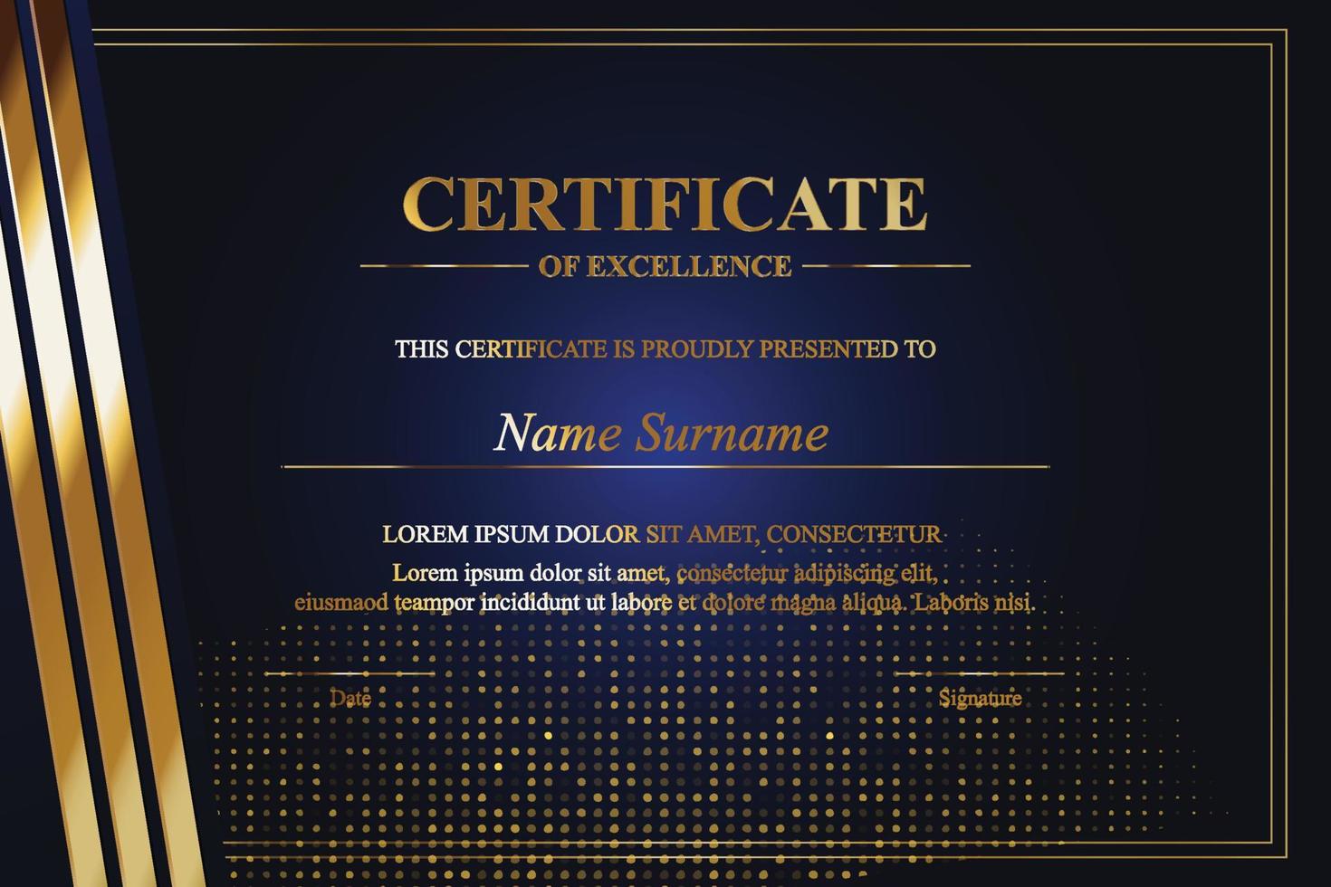 Creative Certificate of Appreciation Award Template vector