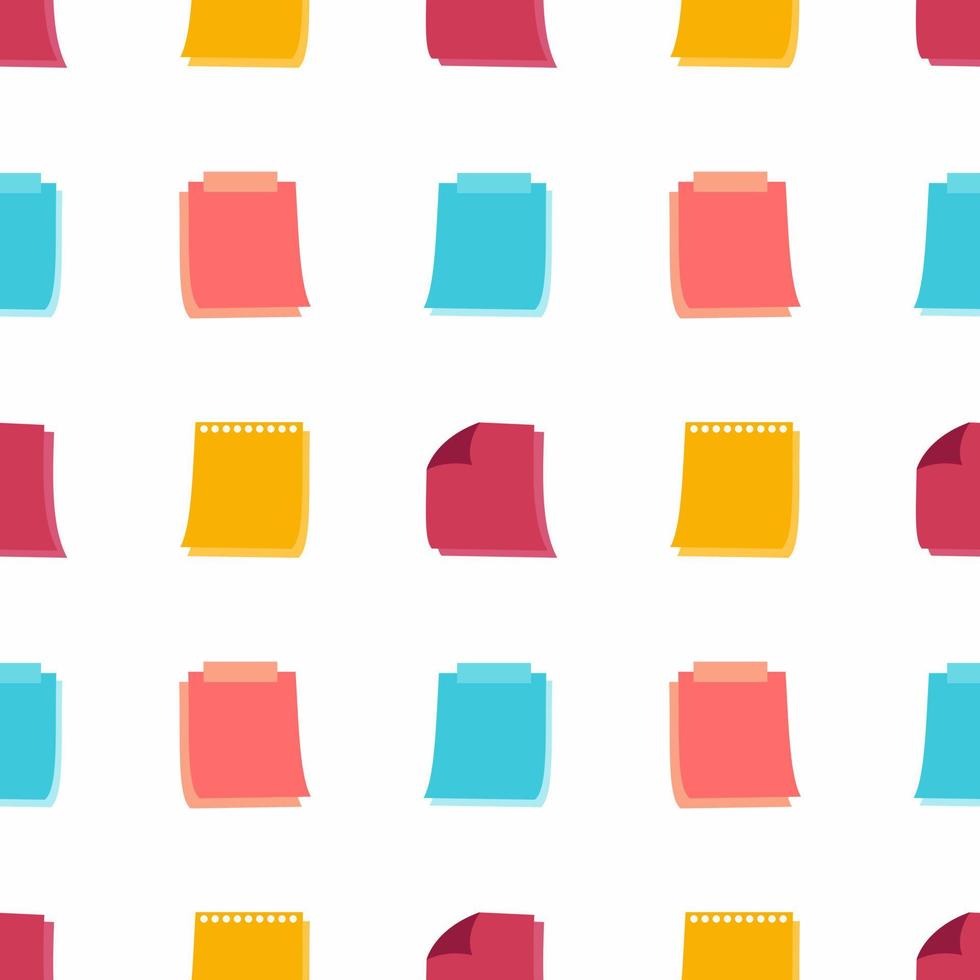 seamless pattern of colorful sticky notes vector