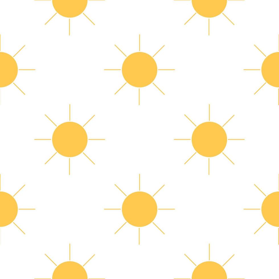 sun seamless pattern vector