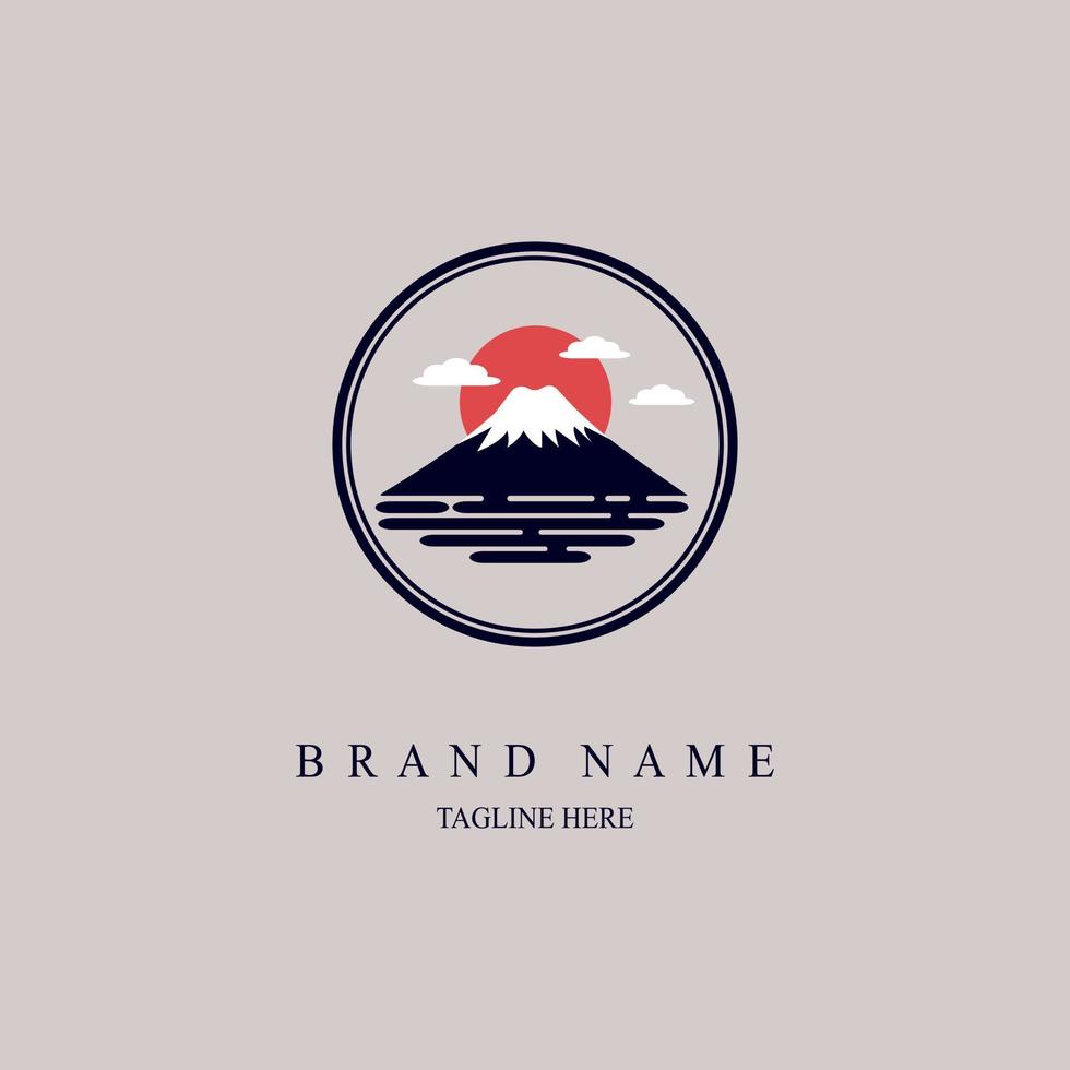 mountain logo template design vector for brand or company and other