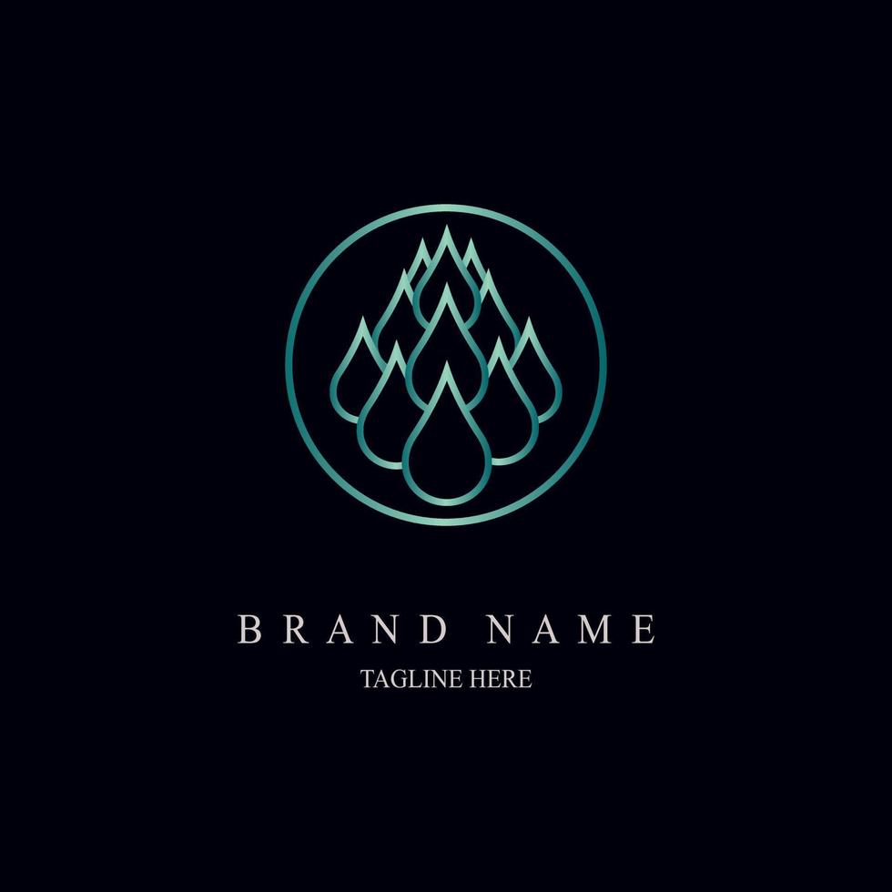 modern monogram logo template design for brand or company and other vector