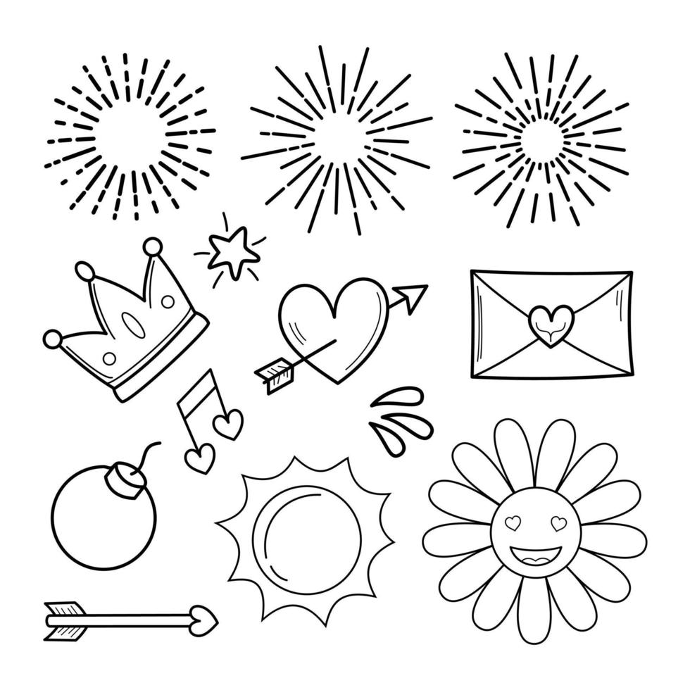 Doodle element vector set, for concept design.