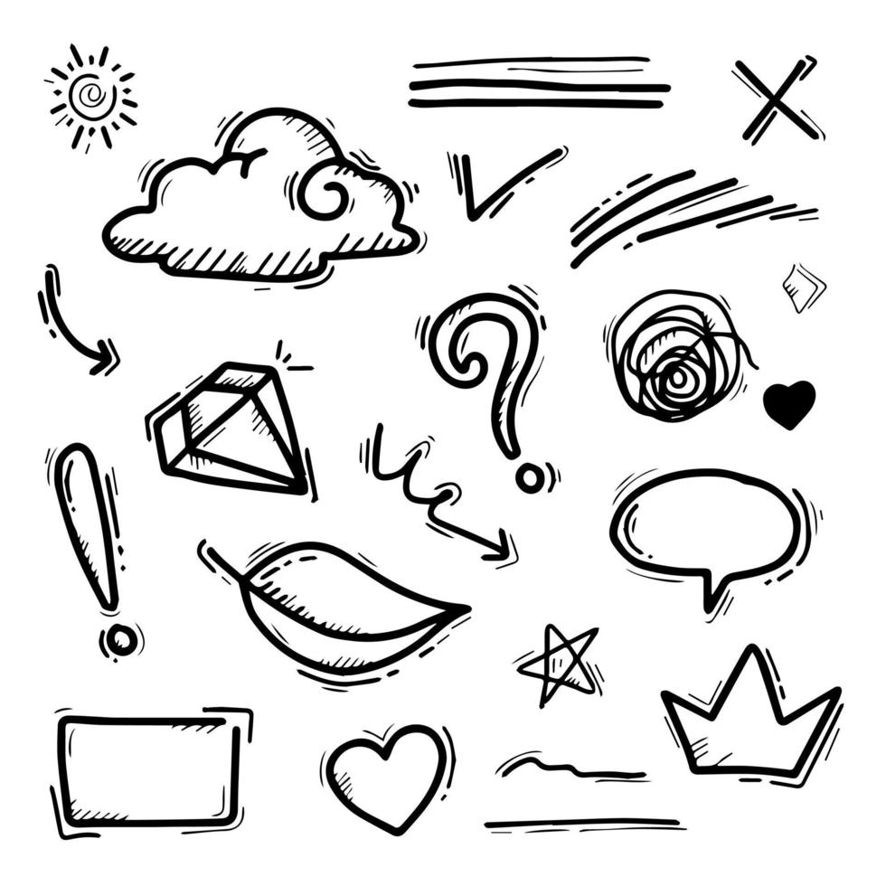 Doodle element vector set, for concept design.