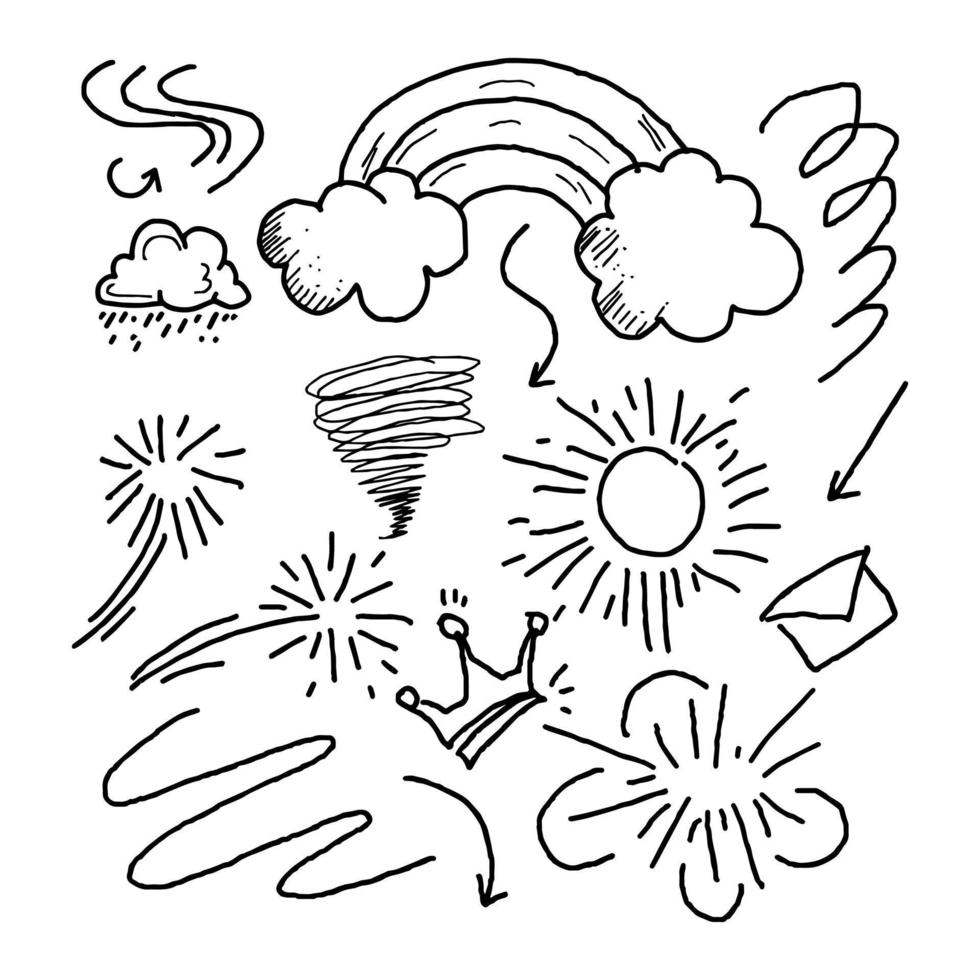 Doodle element vector set, for concept design.