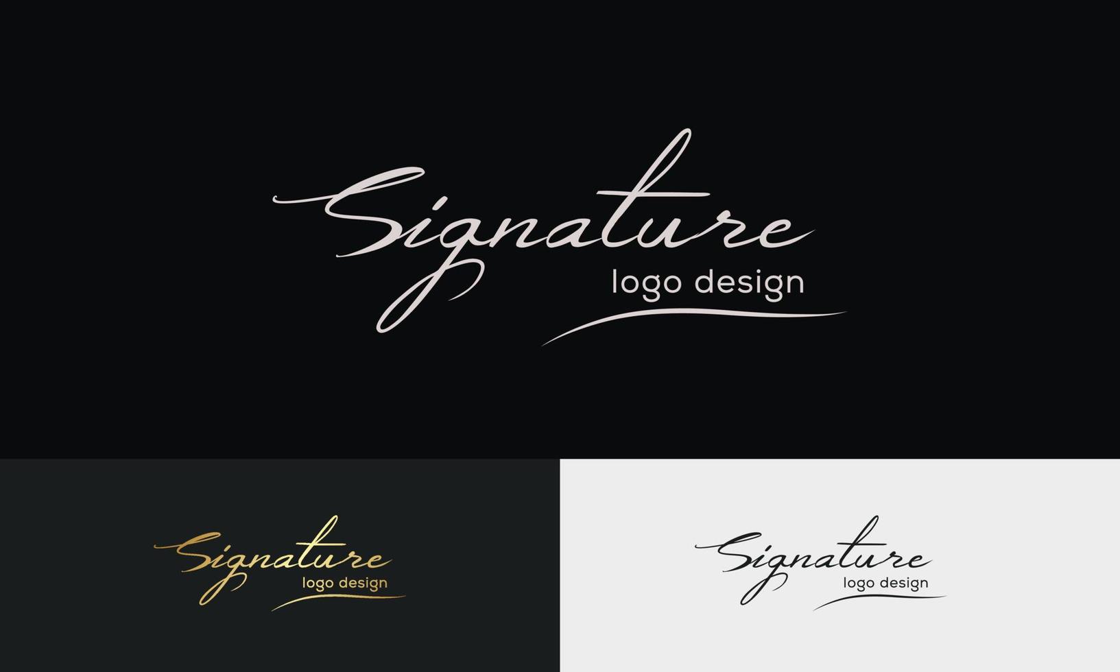 Handwriting Photography logo template vector. signature logo concept vector