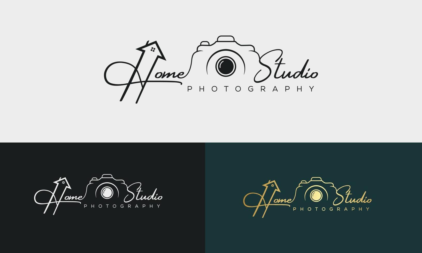 vector de diseño de logotipo de lente de cámara de fotografía vector gratis