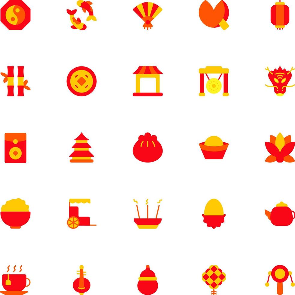 Chinese New Year in flat style for any purposes. Perfect for website mobile app presentation vector