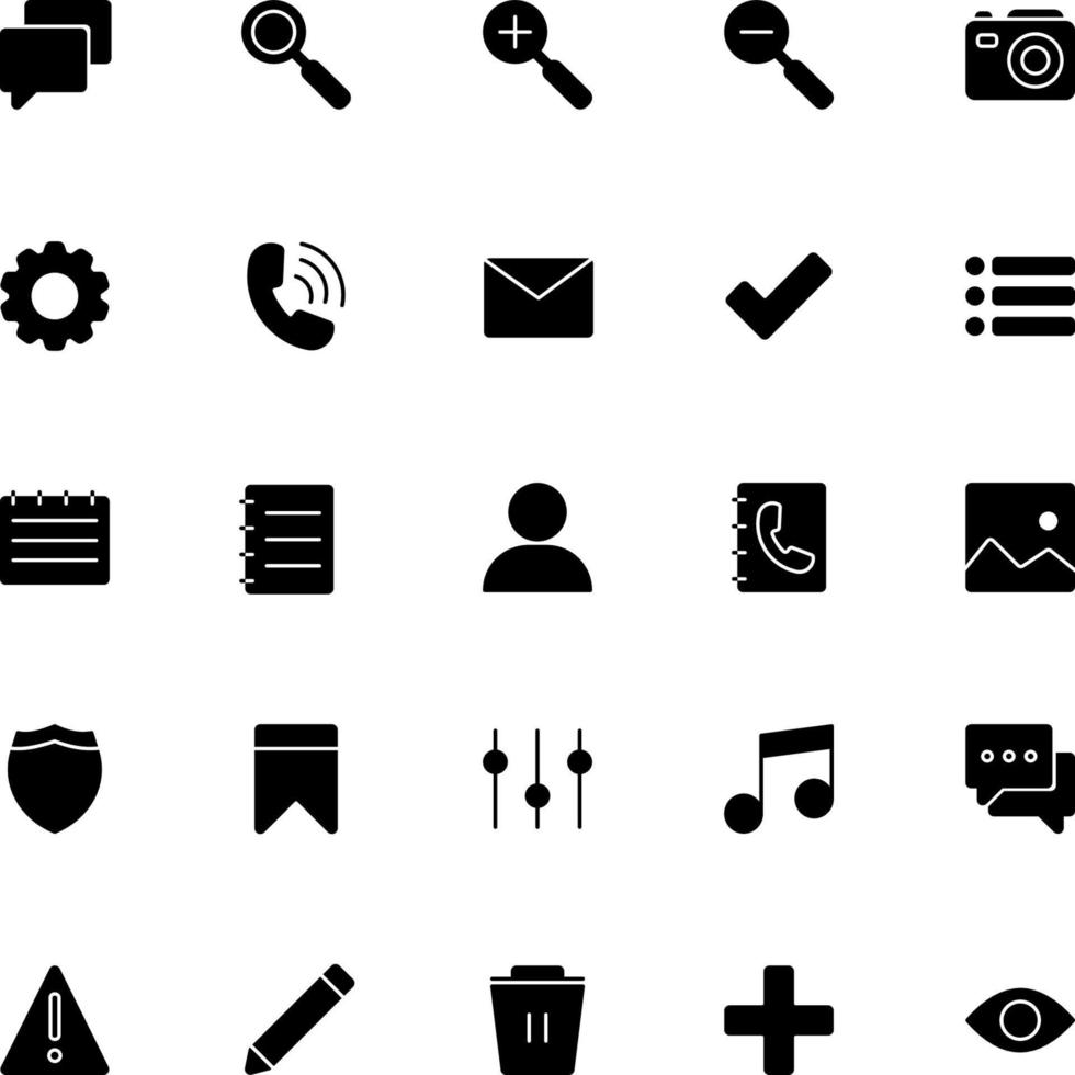 User Interface Icons in Solid Style for Any Purposes Perfect for Website Mobile App Presentation vector