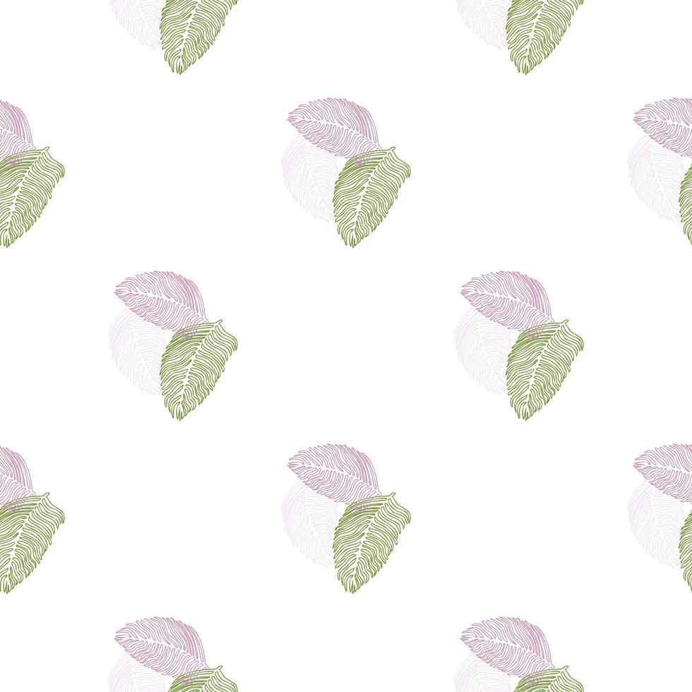 Modern palm leaf seamless pattern with hand drawn tropical print. Modern nature background. Vector illustration for seasonal textile.