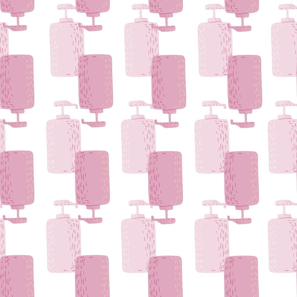 Cosmetic bottle seamless pattern. cosmetics toiletries background. vector