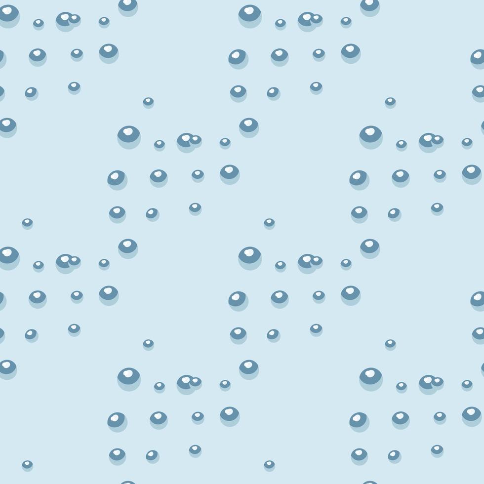 Seamless pattern bubbles on pastel blue background. Flat texture of soap for any purpose. vector