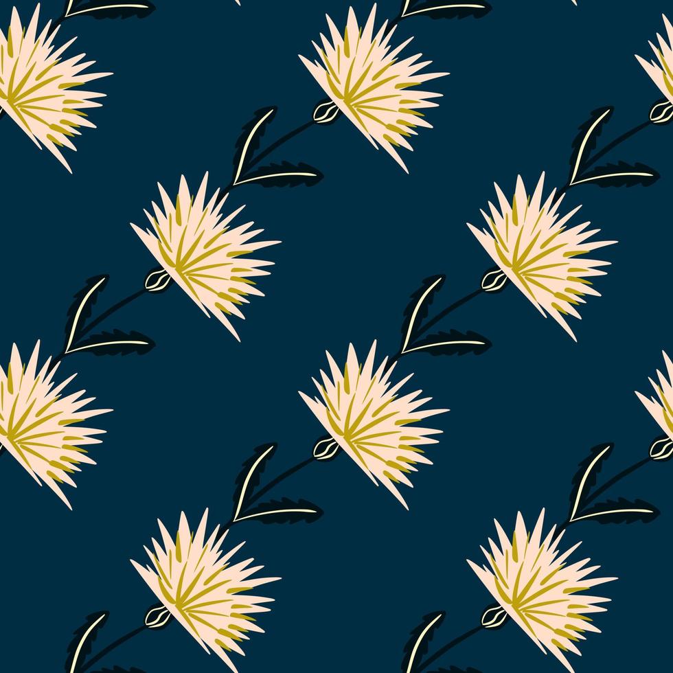 Dandelion cute seamless pattern. Hand drawn meadow background. vector