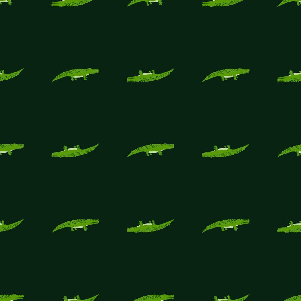 Cute crocodiles seamless pattern.Funny animals background. vector