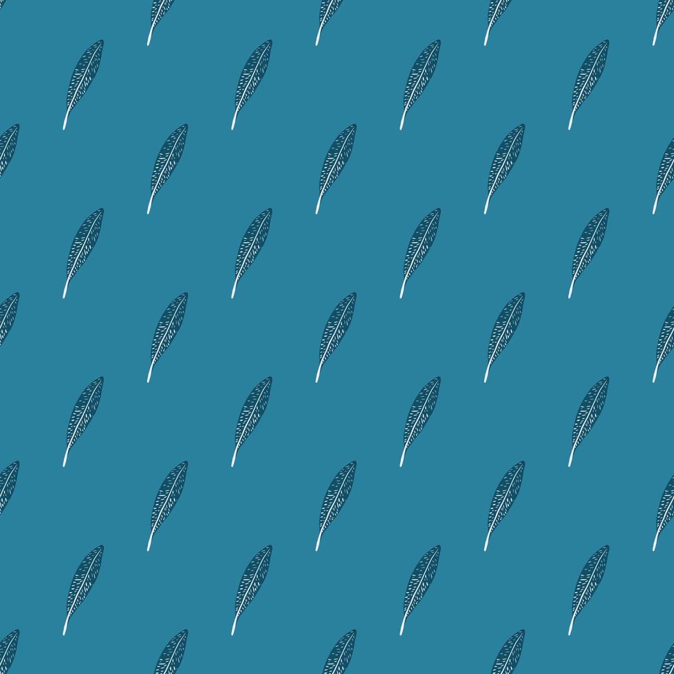 Feathers seamless pattern. Background feather of bird. vector