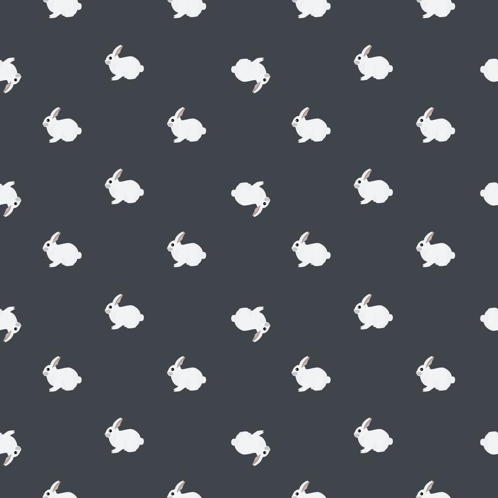 Seamless pattern of rabbit. Domestic animals on colorful background. Vector illustration for textile.