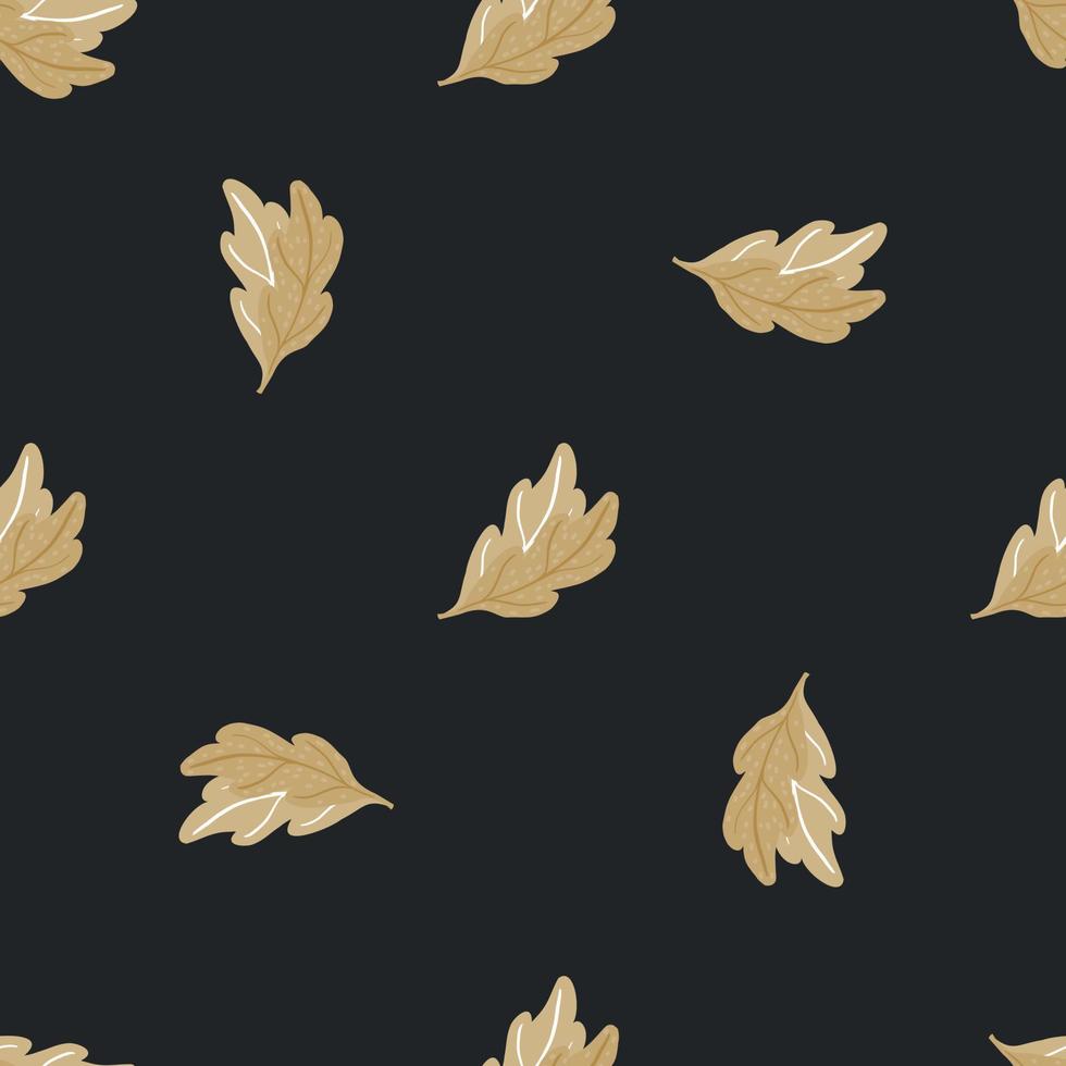 Leaves of oak seamless pattern. Hand drawn natural background. vector