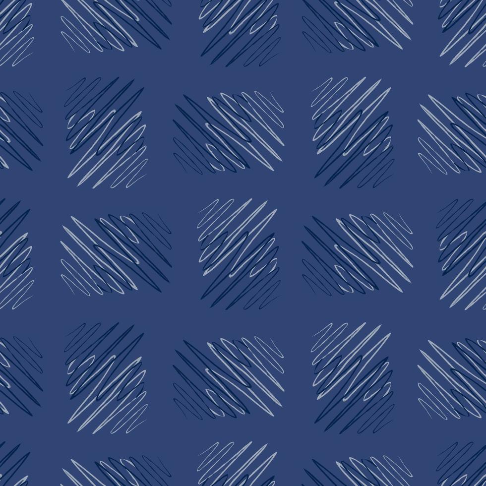 Soundwave seamless pattern. Curve waves background. vector